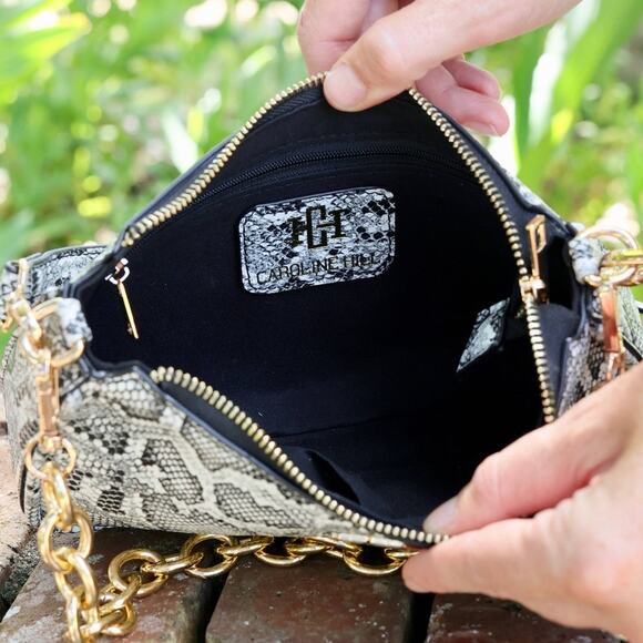 Joan Snake Print Crossbody Charcoal White - Picture 5 of 11